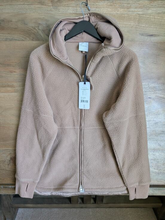 Varley Jackets & Blazers - NWT Varley Raley Fleece Jacket Womens XS Brown Lightweight Full Zip VAR01099
